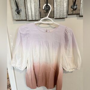 Universal Thread Pink and White Ombre Blouse